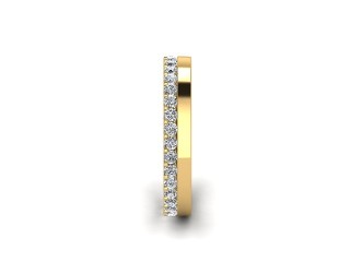 Full Diamond Eternity Ring in 18ct. Yellow Gold: 3.5mm. wide with Round Shared Claw Set Diamonds - 6