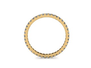 Full Diamond Eternity Ring in 18ct. Yellow Gold: 1.7mm. wide with Round Shared Claw Set Diamonds - 3