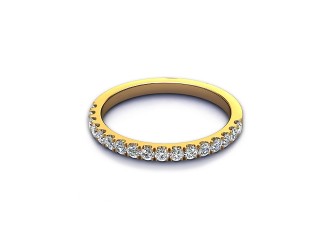 Semi-Set Diamond Eternity Ring 0.36cts. in 18ct. Yellow Gold-88-18520