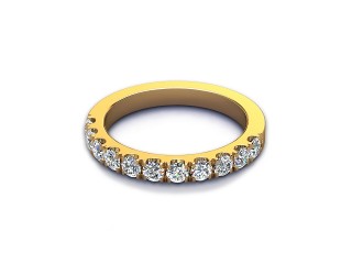Semi-Set Diamond Eternity Ring 0.65cts. in 18ct. Yellow Gold-88-18526