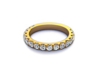 Semi-Set Diamond Eternity Ring 1.00cts. in 18ct. Yellow Gold