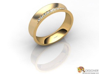 Men's Diamond 18ct. Yellow Gold Concave Wedding Ring-D10005-1803-010G