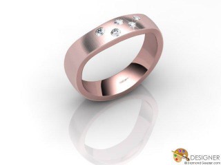 Men's Diamond 18ct. Rose Gold Court Wedding Ring-D10021-0403-005G