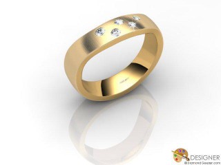 Men's Diamond 18ct. Yellow Gold Court Wedding Ring-D10021-1803-005G
