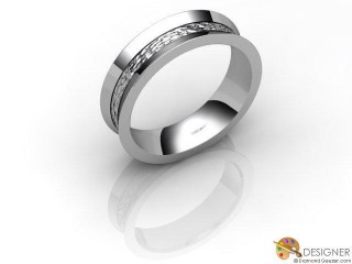 Men's Designer Platinum Court Wedding Ring-D10102-0108-000G