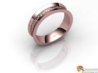 Women's Designer 18ct. Rose Gold Court Wedding Ring-D10102-0408-000L
