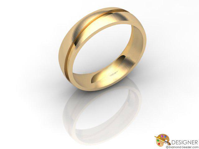Men's Designer 18ct. Yellow Gold Court Wedding Ring