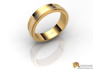 Men's Designer 18ct. Yellow Gold Flat-Court Wedding Ring-D10121-1801-000G