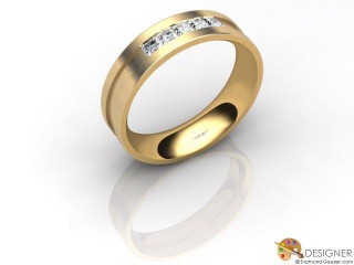 Men's Diamond 18ct. Yellow Gold Flat-Court Wedding Ring-D10249-1803-005G