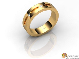 Women's Diamond 18ct. Yellow Gold Court Wedding Ring-D10281-1801-008L