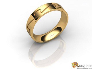 Men's Designer 18ct. Yellow Gold Court Wedding Ring-D10285-1801-000G