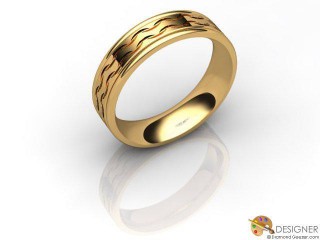 Men's Designer 18ct. Yellow Gold Flat-Court Wedding Ring-D10306-1801-000G