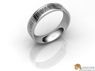 Men's Designer Platinum Flat-Court Wedding Ring-D10324-0101-000G