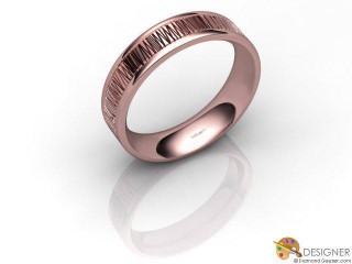 Men's Designer 18ct. Rose Gold Flat-Court Wedding Ring-D10324-0401-000G