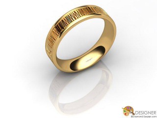 Men's Designer 18ct. Yellow Gold Flat-Court Wedding Ring-D10324-1801-000G