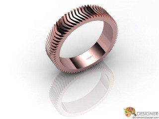 Women's Designer 18ct. Rose Gold Court Wedding Ring-D10339-0401-000L