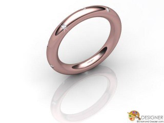 Women's Diamond 18ct. Rose Gold Court Wedding Ring-D10344-0401-010L