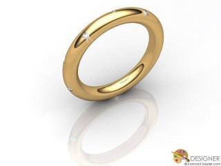 Men's Diamond 18ct. Yellow Gold Court Wedding Ring-D10344-1801-010G