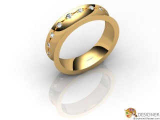 Women's Diamond 18ct. Yellow Gold Court Wedding Ring-D10345-1801-018L