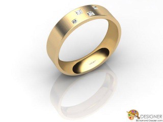 Men's Diamond 18ct. Yellow Gold Flat-Court Wedding Ring-D10349-1803-004G
