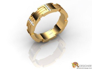 Men's Diamond 18ct. Yellow Gold Court Wedding Ring-D10359-1801-020G