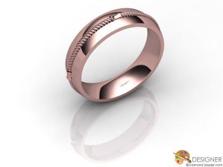 Women's Designer 18ct. Rose Gold Court Wedding Ring-D10362-0401-000L