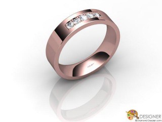Men's Diamond 18ct. Rose Gold Flat-Court Wedding Ring-D10371-0401-005G