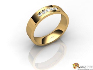 Men's Diamond 18ct. Yellow Gold Flat-Court Wedding Ring-D10371-1801-005G