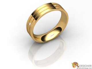 Men's Diamond 18ct. Yellow Gold Flat-Court Wedding Ring-D10375-1801-004G