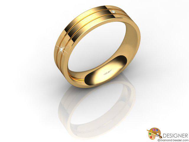 Women's Diamond 18ct. Yellow Gold Flat-Court Wedding Ring