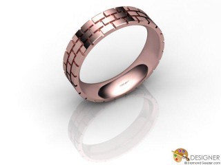 Women's Designer 18ct. Rose Gold Court Wedding Ring-D10379-0401-000L