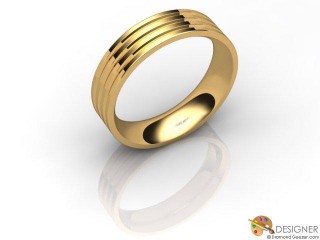 Men's Designer 18ct. Yellow Gold Court Wedding Ring-D10385-1801-000G