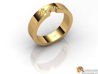 Men's Diamond 18ct. Yellow Gold Court Wedding Ring-D10392-1801-000G
