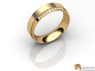 Women's Diamond 18ct. Yellow Gold Flat-Court Wedding Ring-D10429-1801-010L