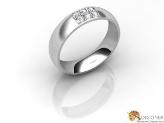 Women's Diamond Platinum Court Wedding Ring-D10431-0103-006L