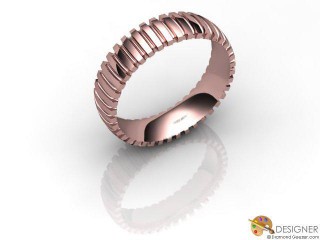 Women's Designer 18ct. Rose Gold Court Wedding Ring-D10525-0401-000L