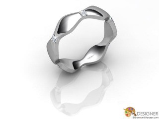 Women's Diamond Platinum Court Wedding Ring-D10528-0101-006L