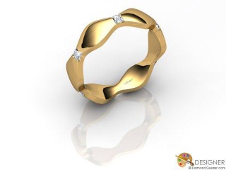 Women's Diamond 18ct. Yellow Gold Court Wedding Ring-D10528-1801-006L