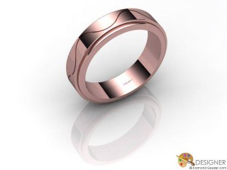 Women's Designer 18ct. Rose Gold Court Wedding Ring-D10536-0401-000L