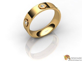 Men's Diamond 18ct. Yellow Gold Court Wedding Ring-D10554-1801-005G