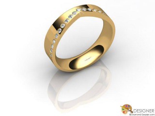Men's Diamond 18ct. Yellow Gold Court Wedding Ring-D10557-1801-021G