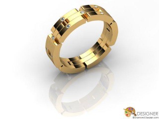 Women's Diamond 18ct. Yellow Gold Court Wedding Ring-D10585-1801-018L