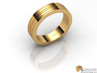 Men's Designer 18ct. Yellow Gold Flat-Court Wedding Ring-D10629-1801-000G