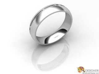 Women's Diamond Platinum Court Wedding Ring-D10641-0103-008L