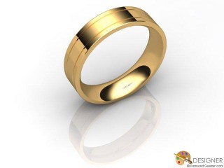 Men's Designer 18ct. Yellow Gold Flat-Court Wedding Ring-D10648-1801-000G