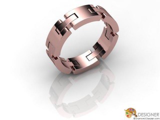 Women's Designer 18ct. Rose Gold Court Wedding Ring-D10663-0401-000L
