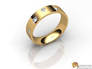 Men's Diamond 18ct. Yellow Gold Flat-Court Wedding Ring-D10692-1801-009G