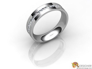 Women's Diamond Platinum Court Wedding Ring-D10697-0101-030L