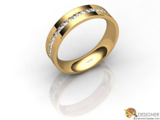 Men's Diamond 18ct. Yellow Gold Court Wedding Ring-D10697-1801-030G