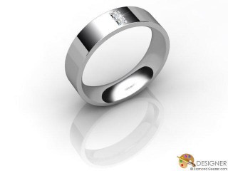Men's Diamond 18ct. White Gold Flat-Court Wedding Ring-D10702-0501-002G
